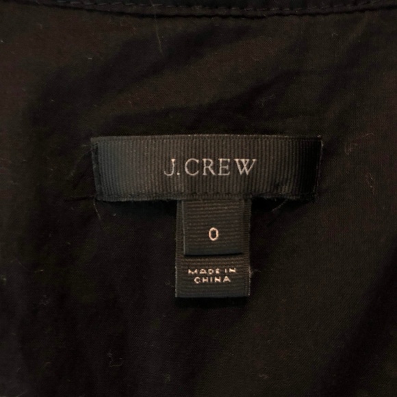 J.Crew Ruffle Sleeve Eyelet Dress Black Button - Picture 5 of 7